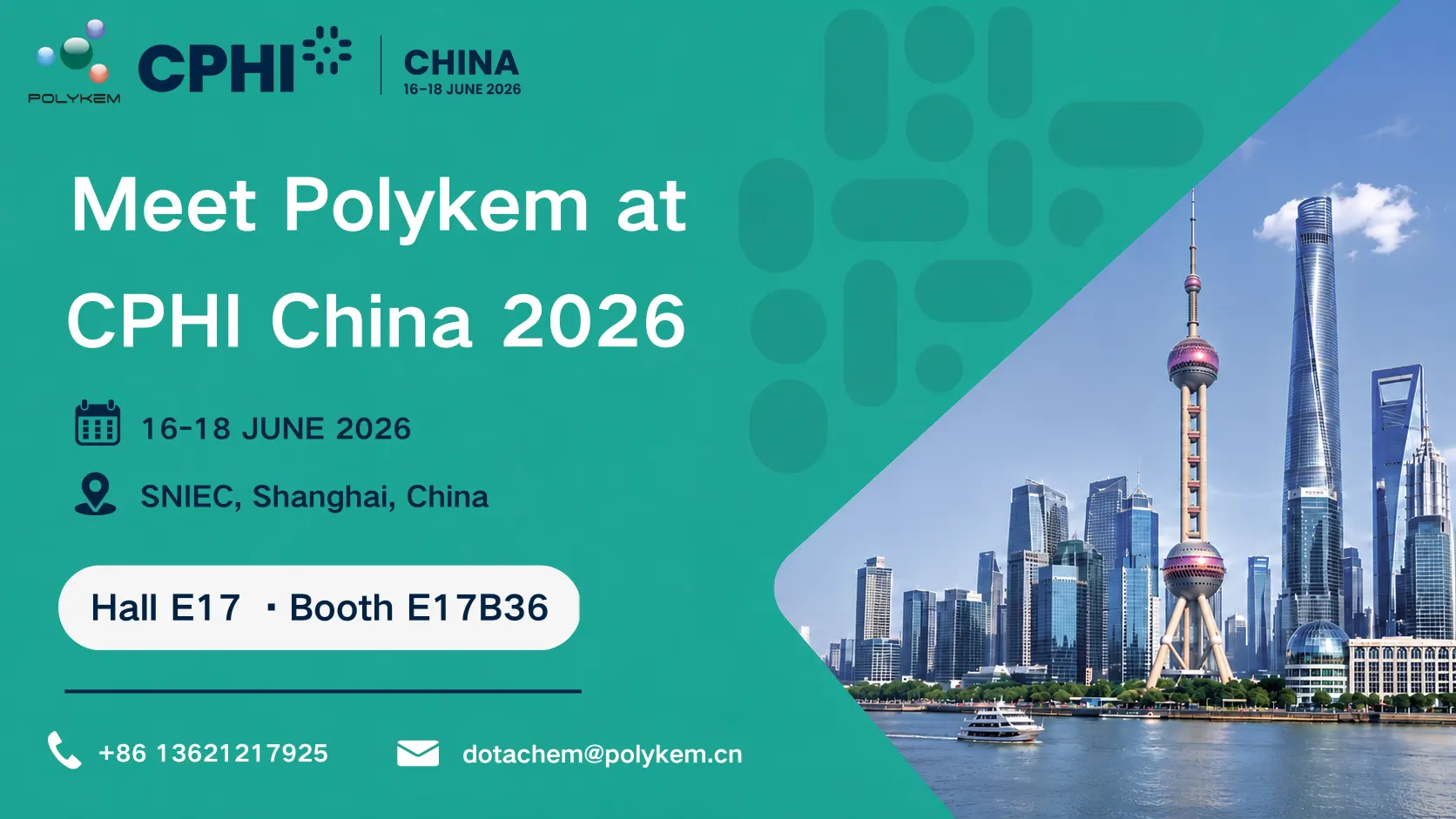 Polykem Akan Pameran di CPHI & PMEC China 2026