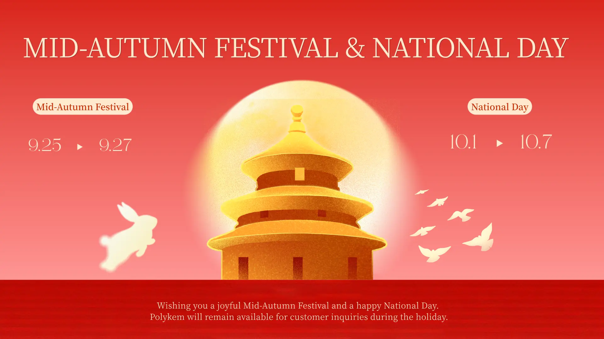Jadwal Festival Pertengahan Musim Gugur dan Libur Hari Nasional Polykem 2026